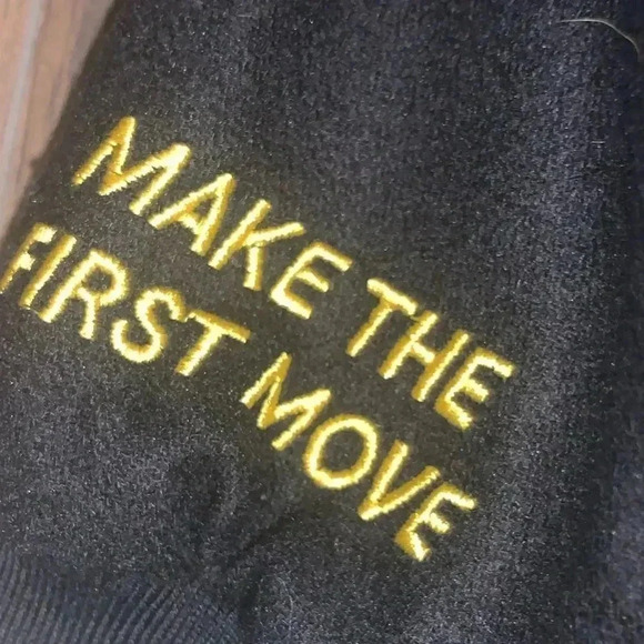 Bumble Social Dating App Black Quilted Bomber Varsity Jacket Snap Size M Unisex - Picture 2 of 4